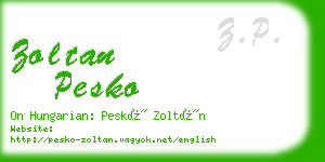 zoltan pesko business card